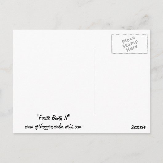 Pirate Booty Briefkaart (Achterkant)