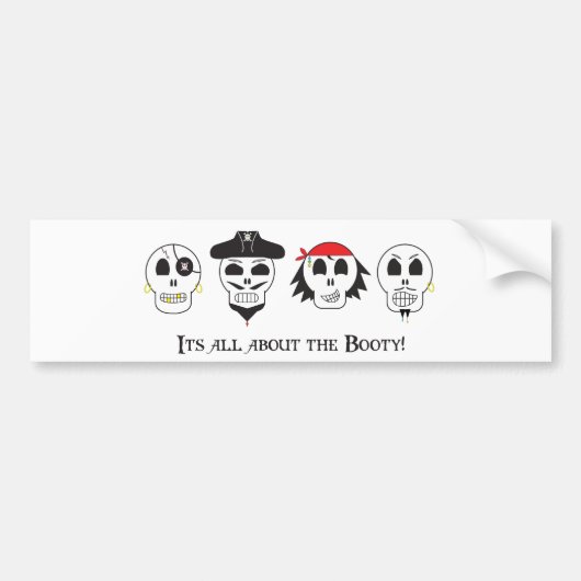 Pirate Booty Bumpersticker (Voorkant)