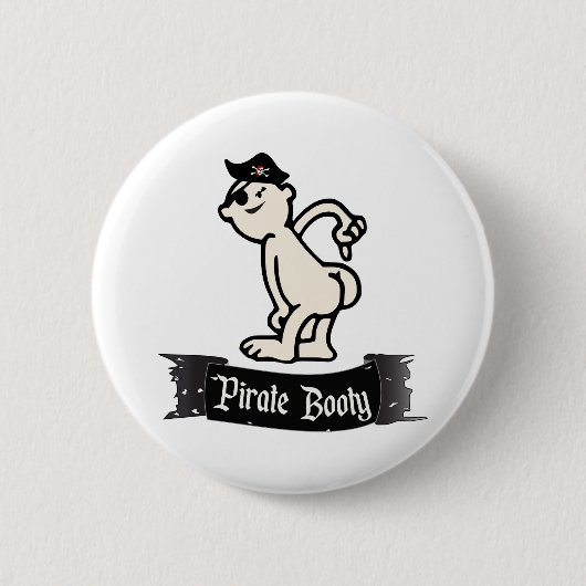Pirate Booty Ronde Button 5,7 Cm (Voorkant)