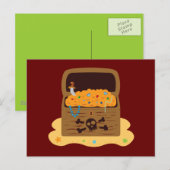 Pirate Booty Treasure Chest Briefkaart (Voorkant / Achterkant)