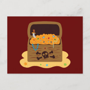 Pirate Booty Treasure Chest Briefkaart