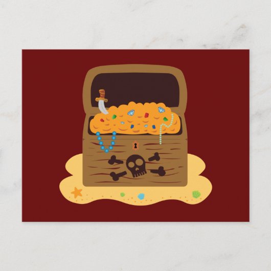Pirate Booty Treasure Chest Briefkaart (Voorkant)