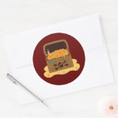 Pirate Booty Treasure Chest Ronde Sticker (Envelop)