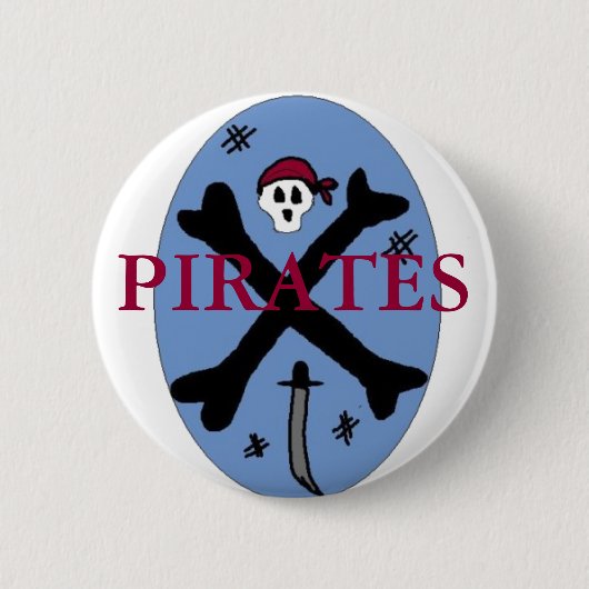 Pirate Botten Ronde Button 5,7 Cm (Voorkant)