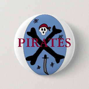 Pirate Botten Ronde Button 5,7 Cm