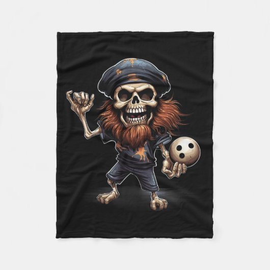 Pirate Bowler Cannon Bowling Fleece Deken (Voorkant)
