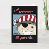 Pirate Boy 10 jaar Kaart (Voorkant)