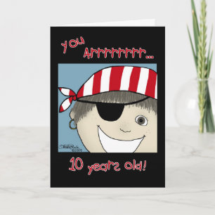 Pirate Boy 10 jaar Kaart