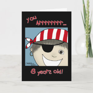 Pirate Boy acht jaar oud Kaart