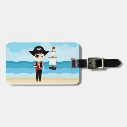 Pirate Boy Bagagelabel (Voorkant horizontaal)