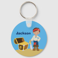 Pirate Boy Beach Summer Cute Kinder Monogram Blue