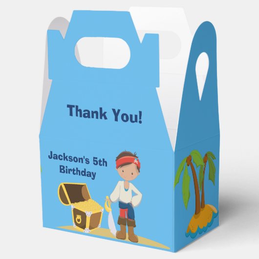 Pirate Boy Beach Summer Kinderen Pool Birthday Par Bedankdoosjes (Geopend)