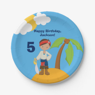 Pirate Boy Beach Summer Kinderen Pool Birthday Par Papieren Bordje