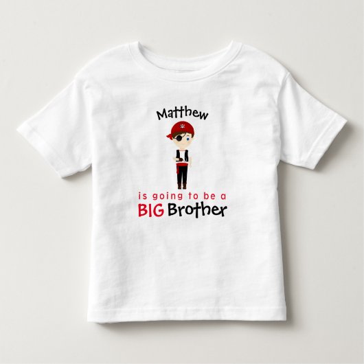 Pirate Boy Big Brother Kinder Shirts (Voorkant)