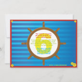 Pirate Boy Birthday Party Invitation, Ahoy Mateys! Kaart (Achterkant)