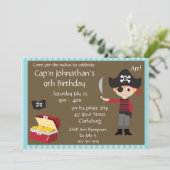  Pirate Boy Birthday Party Kaart (Staand voorkant)