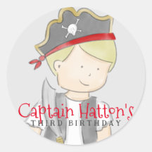 Pirate Boy Blonde Sticker