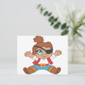 Pirate Boy Briefkaart (Staand voorkant)