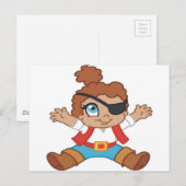 Pirate Boy Briefkaart (Voorkant / Achterkant)