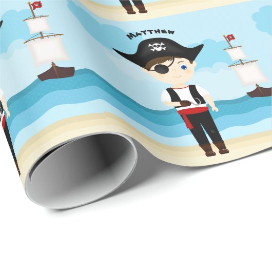 Pirate Boy Cadeaupapier (Rol Hoek)
