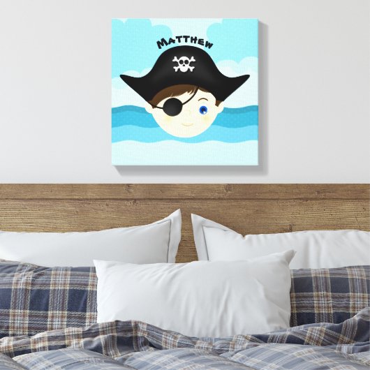 Pirate Boy Canvas Afdruk (Insitu (Slaapkamer))