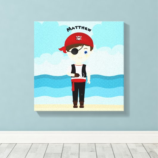 Pirate Boy Canvas Afdruk (Insitu (Houten vloer))
