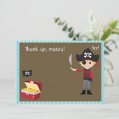  Pirate Boy Dank u Bedankkaart (Staand voorkant)