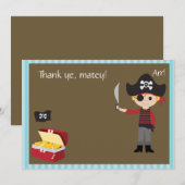  Pirate Boy Dank u Bedankkaart (Voorkant / Achterkant)