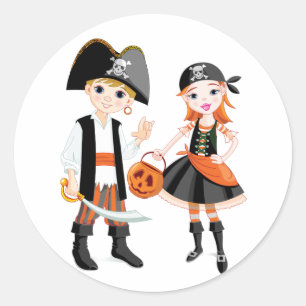 Pirate Boy En Meisje Stickers