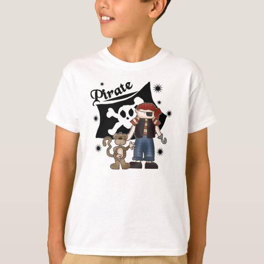 Pirate Boy en Monkey T-shirt (Voorkant)