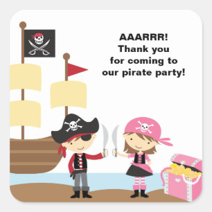 Pirate Boy en Pink Pirate Stickers