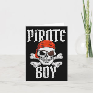 Pirate Boy Halloween Skull & Camp; Crossbones Pira Kaart