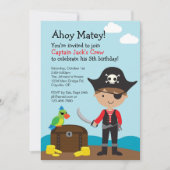 Pirate Boy Invitation Kaart (Voorkant)