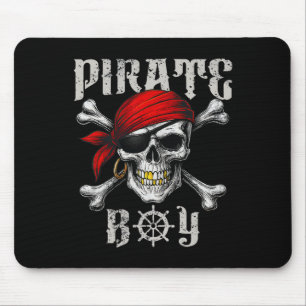 Pirate Boy Jolly Roger Vlag en schedel Crossbones  Muismat