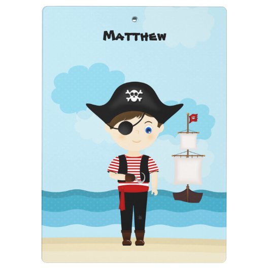 Pirate Boy Klembord (Achterkant)