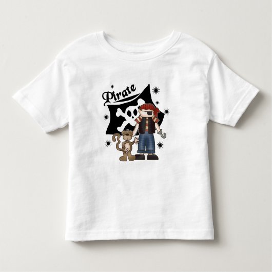 Pirate Boy met aap overhemden en cadeautjes Kinder Shirts (Voorkant)