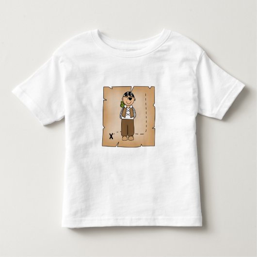 Pirate Boy met kaart Kinder Shirts (Voorkant)
