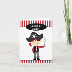 Pirate Boy Note Cards Bedankkaart