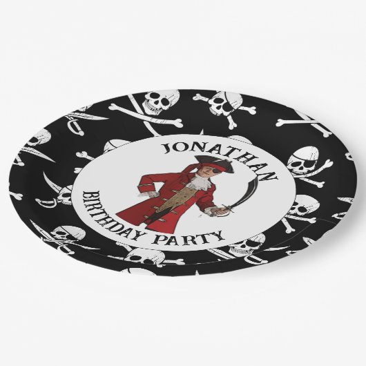 Pirate BOY Papier Borden Papieren Bordje (Gekanteld)
