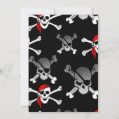 Pirate Boy Party Invitation Kaart (Achterkant)