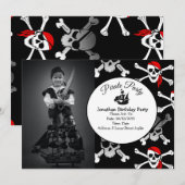 Pirate Boy Party Invitation Kaart (Voorkant / Achterkant)