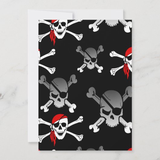 Pirate Boy Party Invitation Kaart (Achterkant)