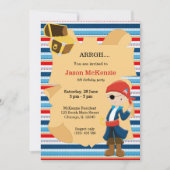 Pirate boy party kaart (Voorkant)