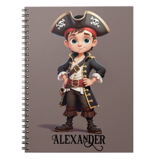Pirate Boy Personaliseren Notitieboek (Voorkant)