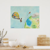 Pirate Boy reist rond de aarde Poster (Keuken)