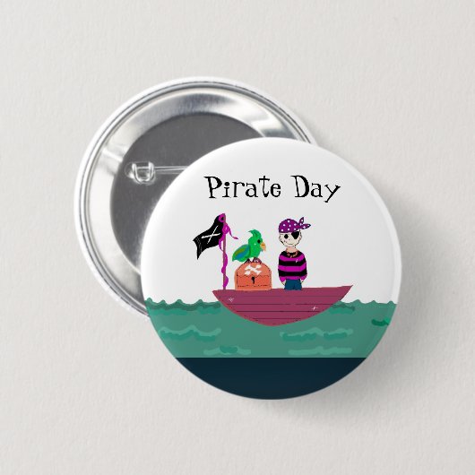 Pirate Boy Ronde Button 5,7 Cm (Voorkant /achterkant)