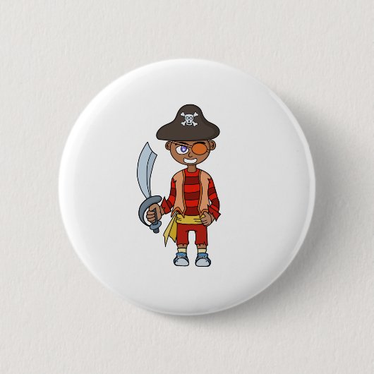 Pirate Boy Ronde Button 5,7 Cm (Voorkant)