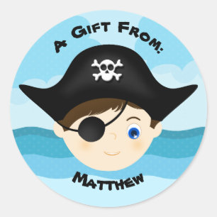 Pirate Boy Ronde Sticker
