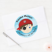 Pirate Boy Ronde Sticker (Envelop)