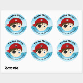 Pirate Boy Ronde Sticker (Vel)